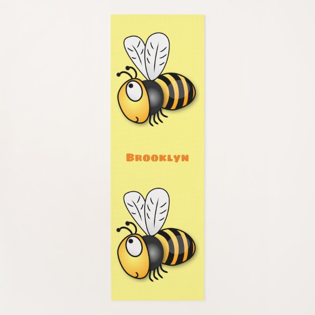 Esterilla De Yoga Ilustracion de personalizado de abejas alegres (Anverso)