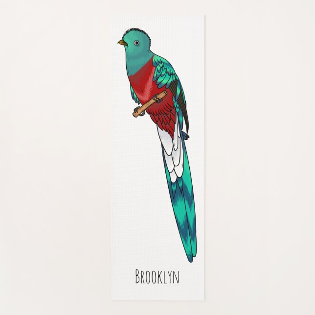 Esterilla De Yoga Ilustracion de personalizado de aves quetzales res (Anverso)