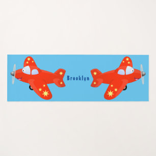 Esterilla De Yoga Ilustracion de personalizado de avión rojo con vue