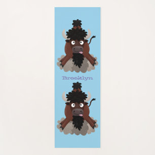Esterilla De Yoga Ilustracion de personalizado de bisontes búfalos d