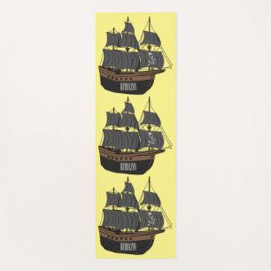 Esterilla De Yoga Ilustracion de personalizado de buques piratas