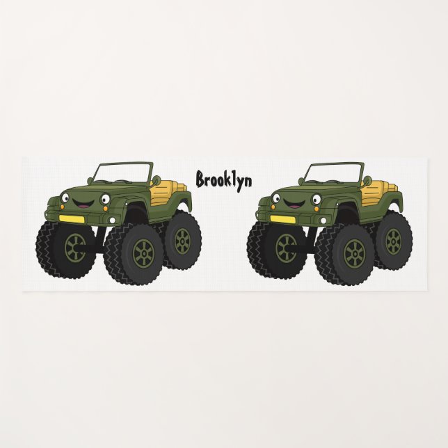 Esterilla De Yoga Ilustracion de personalizado de camión monstruo ve (Anverso (horizontal))