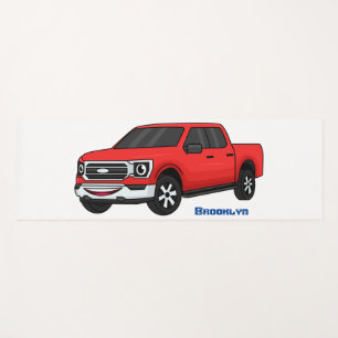 Esterilla De Yoga Ilustracion de personalizado de camioneta roja