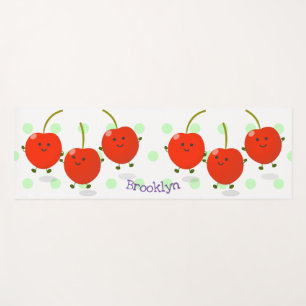Esterilla De Yoga Ilustracion de personalizado de cerezas rojas de s