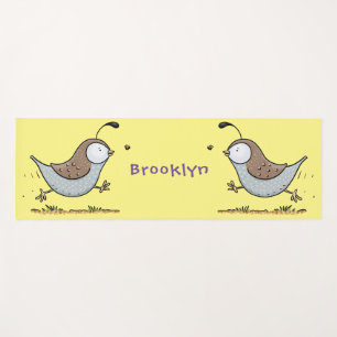 Esterilla De Yoga Ilustracion de personalizado de codorniz de califo