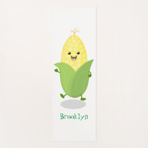 Esterilla De Yoga Ilustracion de personalizado de maíz feliz