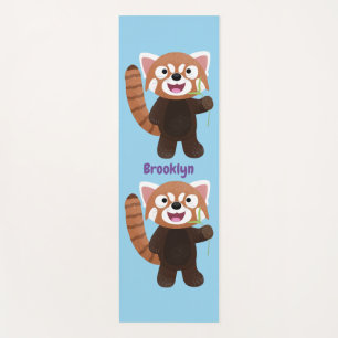 Esterilla De Yoga Ilustracion de personalizado de panda rojo