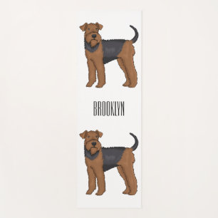 Esterilla De Yoga Ilustracion de personalizado de perro Airedale ter