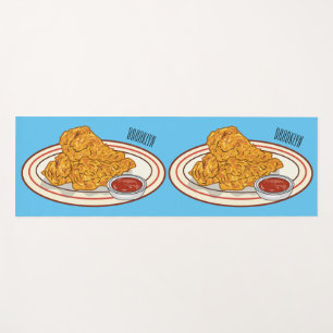 Esterilla De Yoga Ilustracion de pollo frito personalizado