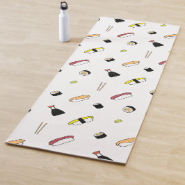 Esterilla De Yoga Ilustracion de sushi Pattern Cute | Naranja Salmon