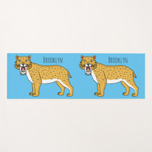 Esterilla De Yoga Ilustracion de tigre con dientes de saber