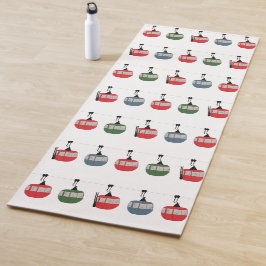 Esterilla De Yoga Ilustracion del elevador de esquí retro