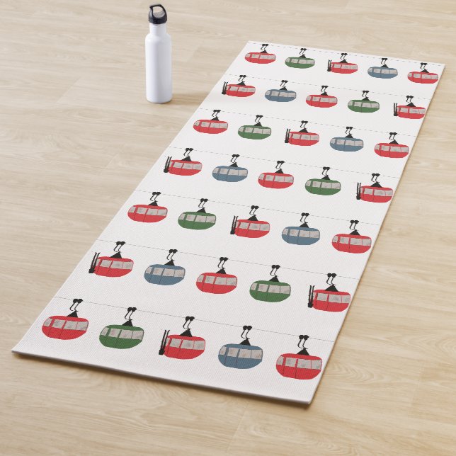 Esterilla De Yoga Ilustracion del elevador de esquí retro (In situ)