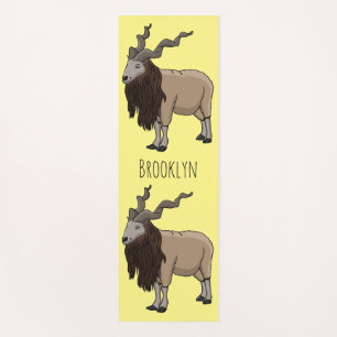 Esterilla De Yoga Ilustracion del personalizado de cabras Markhor