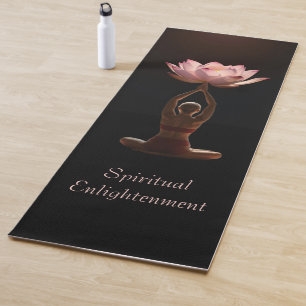 Esterilla De Yoga Ilustración espiritual de las flores de Lotus