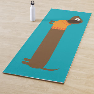 Esterilla De Yoga Ilustracion largo lindo del Dachshund