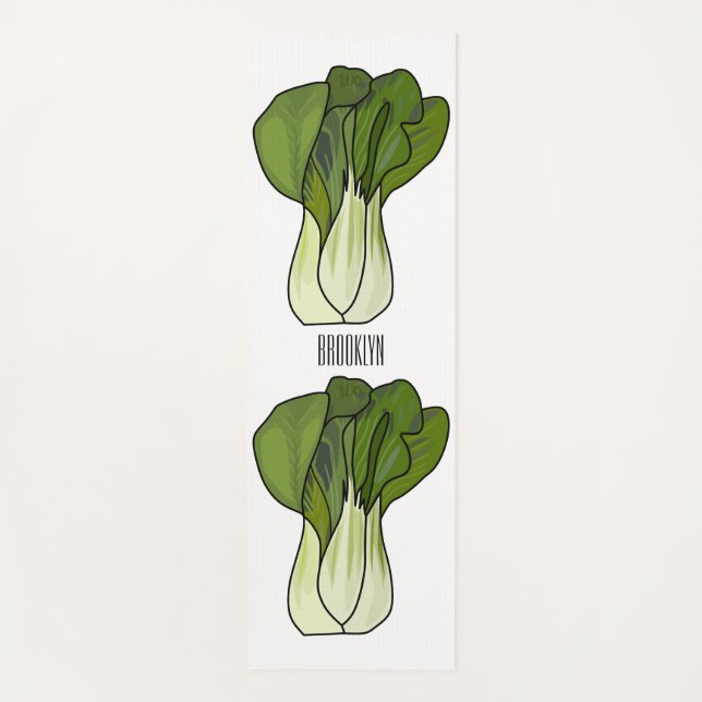 Esterilla De Yoga Ilustracion personalizado Bok choy (Anverso)