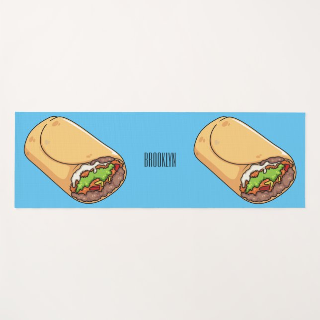 Esterilla De Yoga Ilustracion personalizado Burrito (Anverso (horizontal))