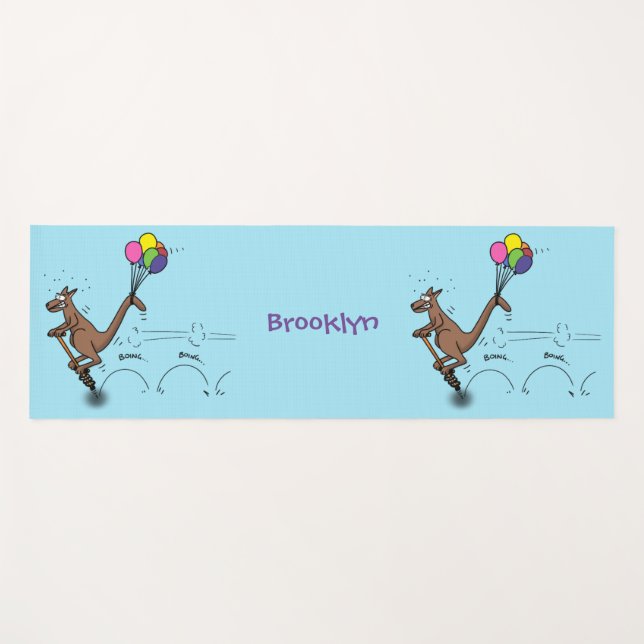 Esterilla De Yoga Ilustracion personalizado canguro del humor austra (Anverso (horizontal))