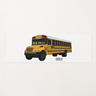 Esterilla De Yoga Ilustracion personalizado de autobús escolar