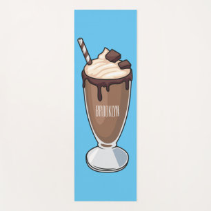 Esterilla De Yoga Ilustracion personalizado de batido de chocolate