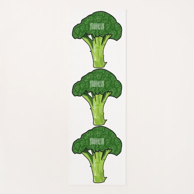 Esterilla De Yoga Ilustracion personalizado de Broccoli (Anverso)