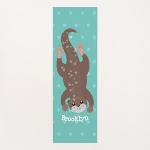 Esterilla De Yoga Ilustracion personalizado de buceo con nutria