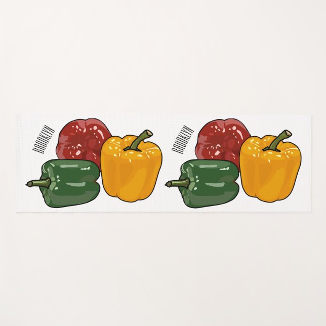 Esterilla De Yoga Ilustracion personalizado de Capsicum (Anverso (horizontal))
