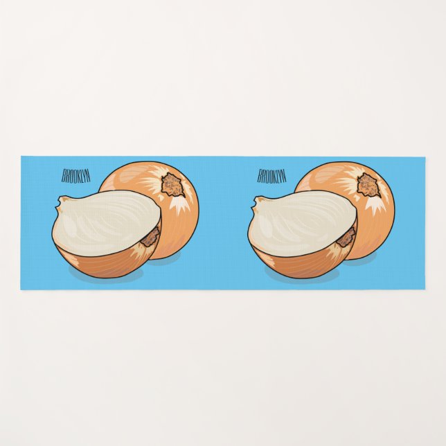 Esterilla De Yoga Ilustracion personalizado de cebolla (Anverso (horizontal))