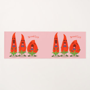 Esterilla De Yoga Ilustracion personalizado de chiles cantantes
