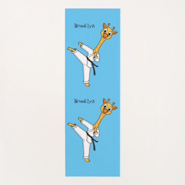 Esterilla De Yoga Ilustracion personalizado de Kung Fu giraffe (Anverso)