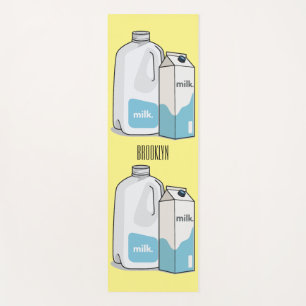 Esterilla De Yoga Ilustracion personalizado de leche