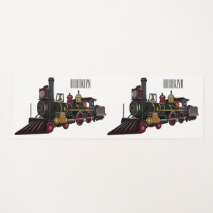 Esterilla De Yoga Ilustracion personalizado de locomotora de vapor
