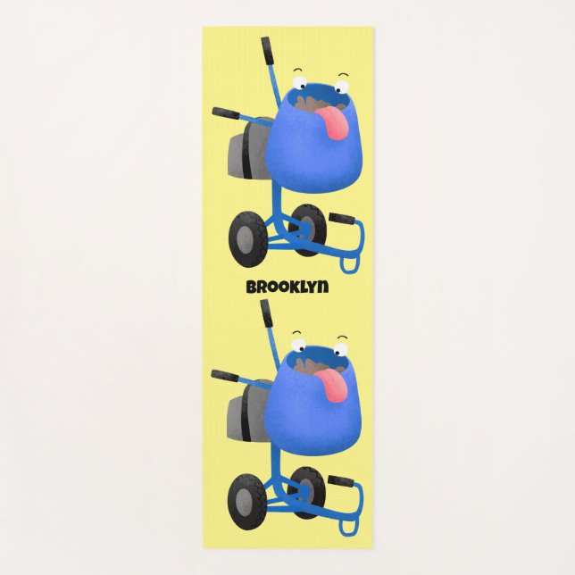 Esterilla De Yoga Ilustracion personalizado de mezclador de cemento  (Anverso)