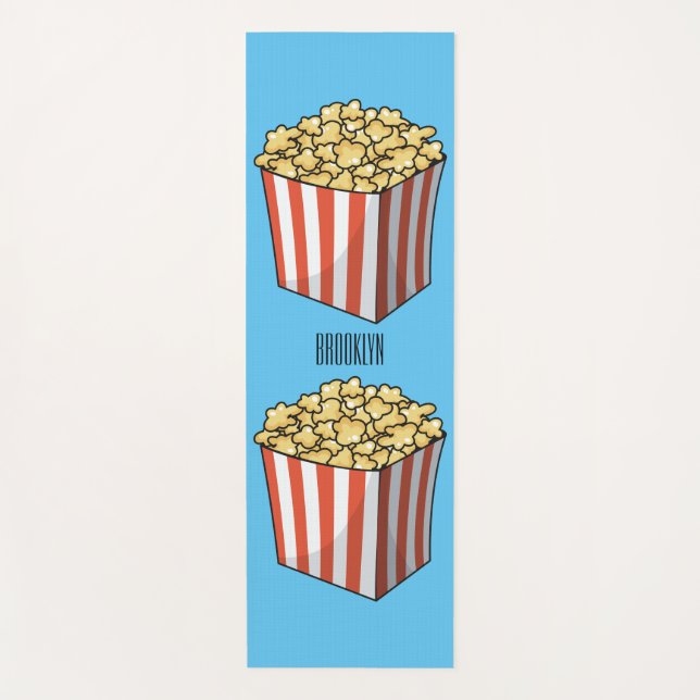 Esterilla De Yoga Ilustracion personalizado de palomitas (Anverso)