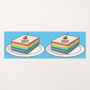 Esterilla De Yoga Ilustracion personalizado de pastel de arcoiris