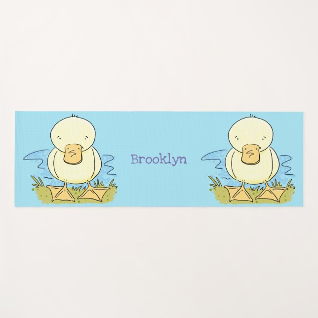 Esterilla De Yoga Ilustracion personalizado de pato amarillo (Anverso (horizontal))