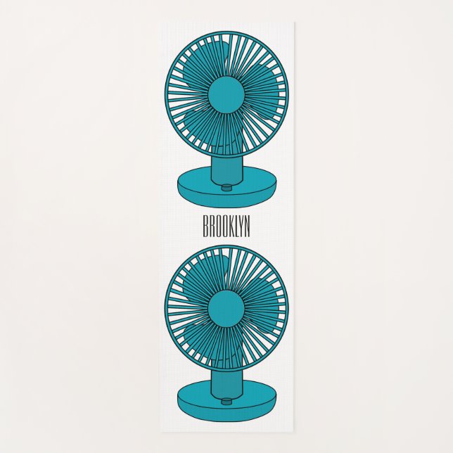 Esterilla De Yoga Ilustracion personalizado de ventilador (Anverso)