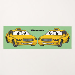 Esterilla De Yoga Ilustracion personalizado divertido de taxi amaril