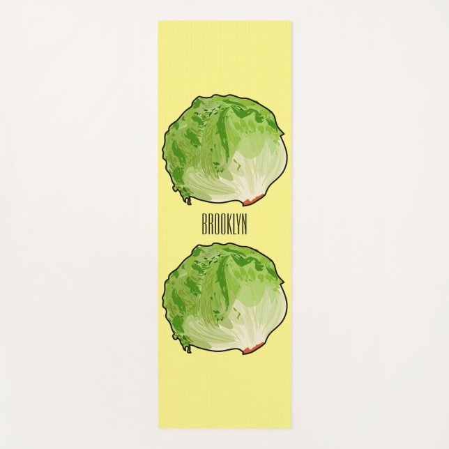 Esterilla De Yoga Ilustracion personalizado Lettuce (Anverso)