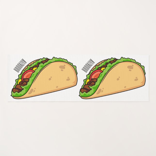 Esterilla De Yoga Ilustracion personalizado Taco (Anverso (horizontal))