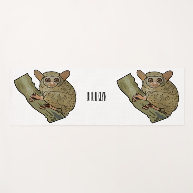 Esterilla De Yoga Ilustracion personalizado Tarsier (Anverso (horizontal))