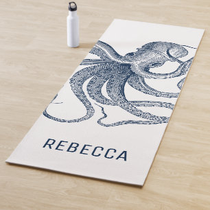 Esterilla De Yoga Ilustracion Royal Blue Octopus