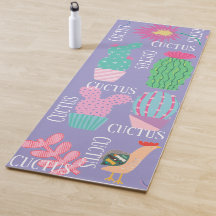 Ilustraciones modernas de cactus con fondo púrpura