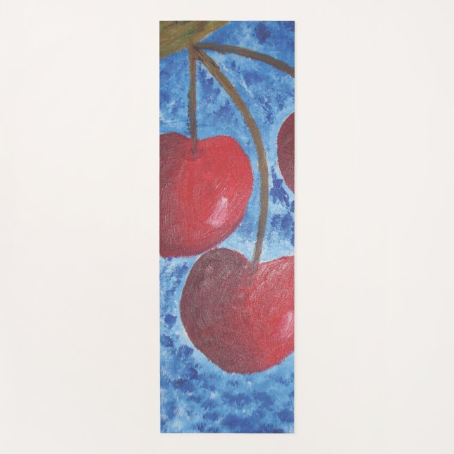 Esterilla De Yoga Imagen de mi obra arte cerezas (Anverso)