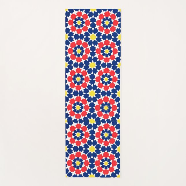 Esterilla De Yoga impresión abstracta con estrellas y x-es (Anverso)