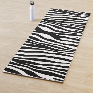 Esterilla De Yoga Impresión de cebra, rayas de cebra, negro y blanco