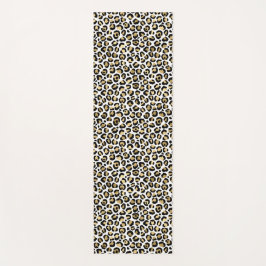 Esterilla De Yoga Impresión de leopardo negro dorado
