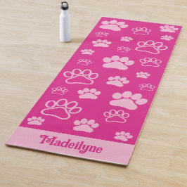 Esterilla De Yoga Impresión de pasarela divertida Monograma rosa cal