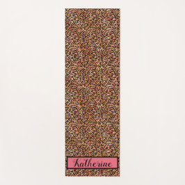 Esterilla De Yoga Impresión monogramada sobre los lugares de leopard